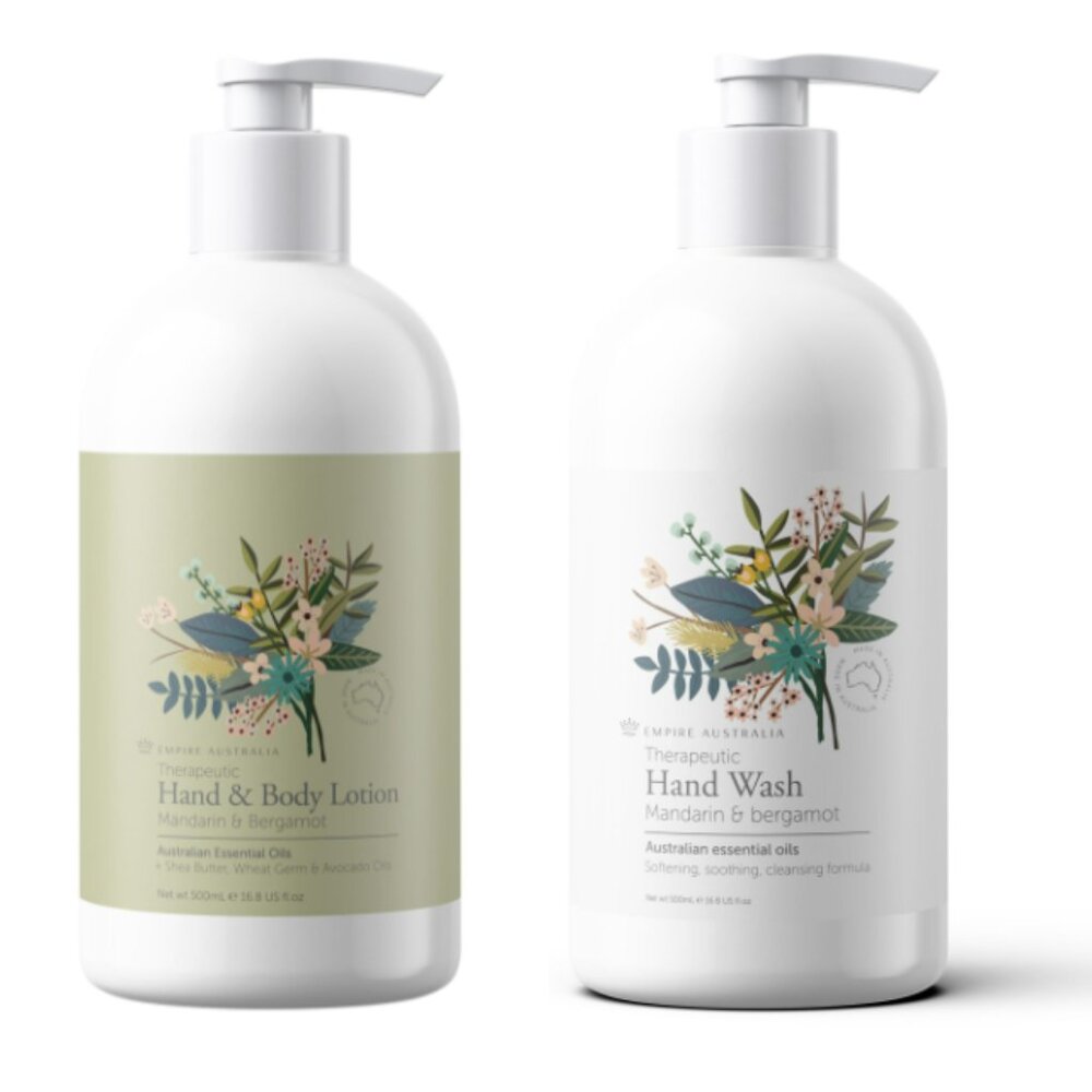 Empire Australia Duo Set Therapeutic Mandarin & Bergamot Hand/Body Care
